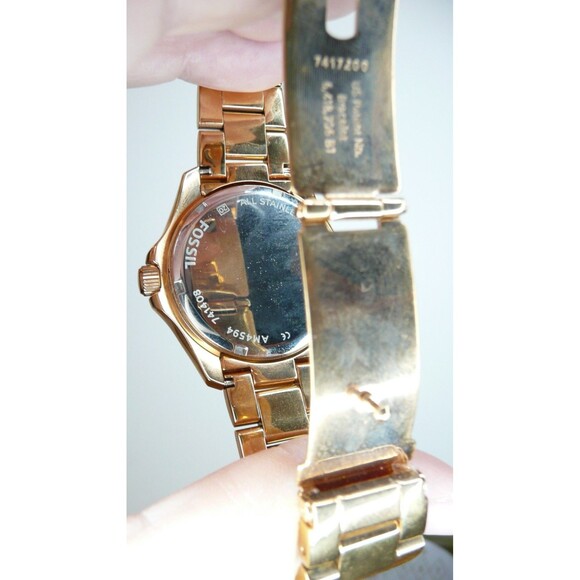 Women's Fossil Watch Cecile Rose Gold Crystallized Glitz AM4594 The Beat - Picture 5 of 9